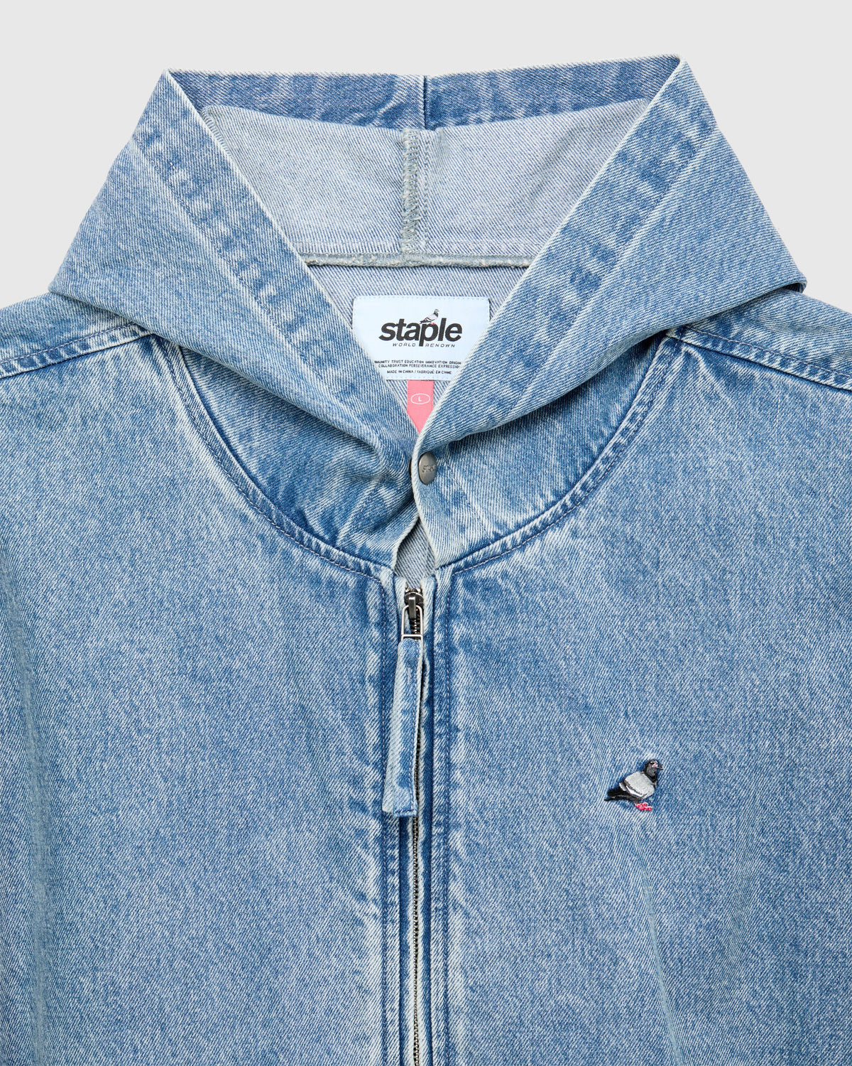 Denim Pigeon Zip Hoodie - Jacket | Staple Pigeon