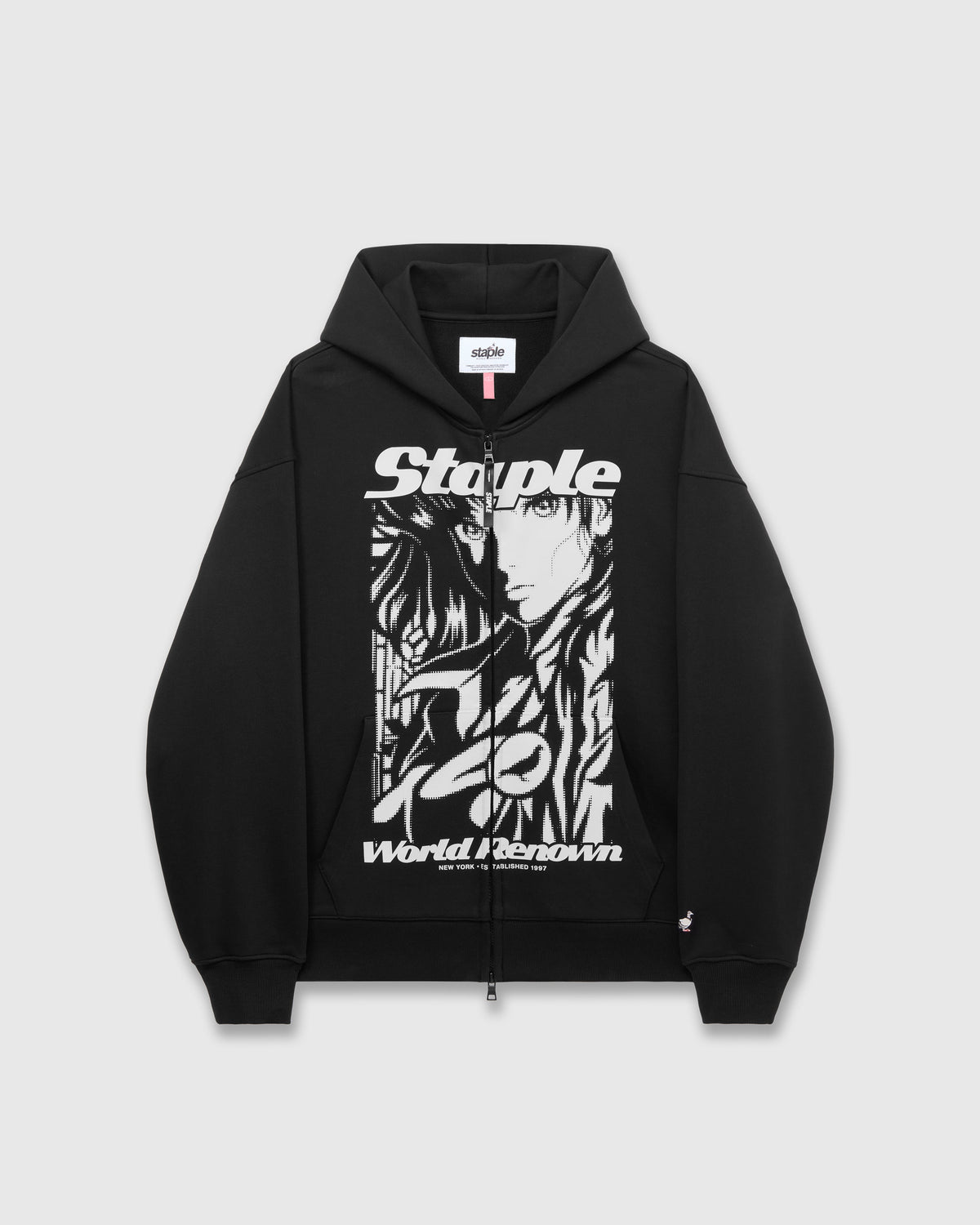 Noir Zip Up Hoodie - Full Zip Hoodie | Staple Pigeon