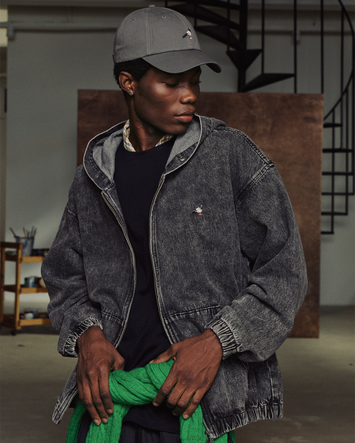 Denim Pigeon Zip Hoodie - Jacket | Staple Pigeon