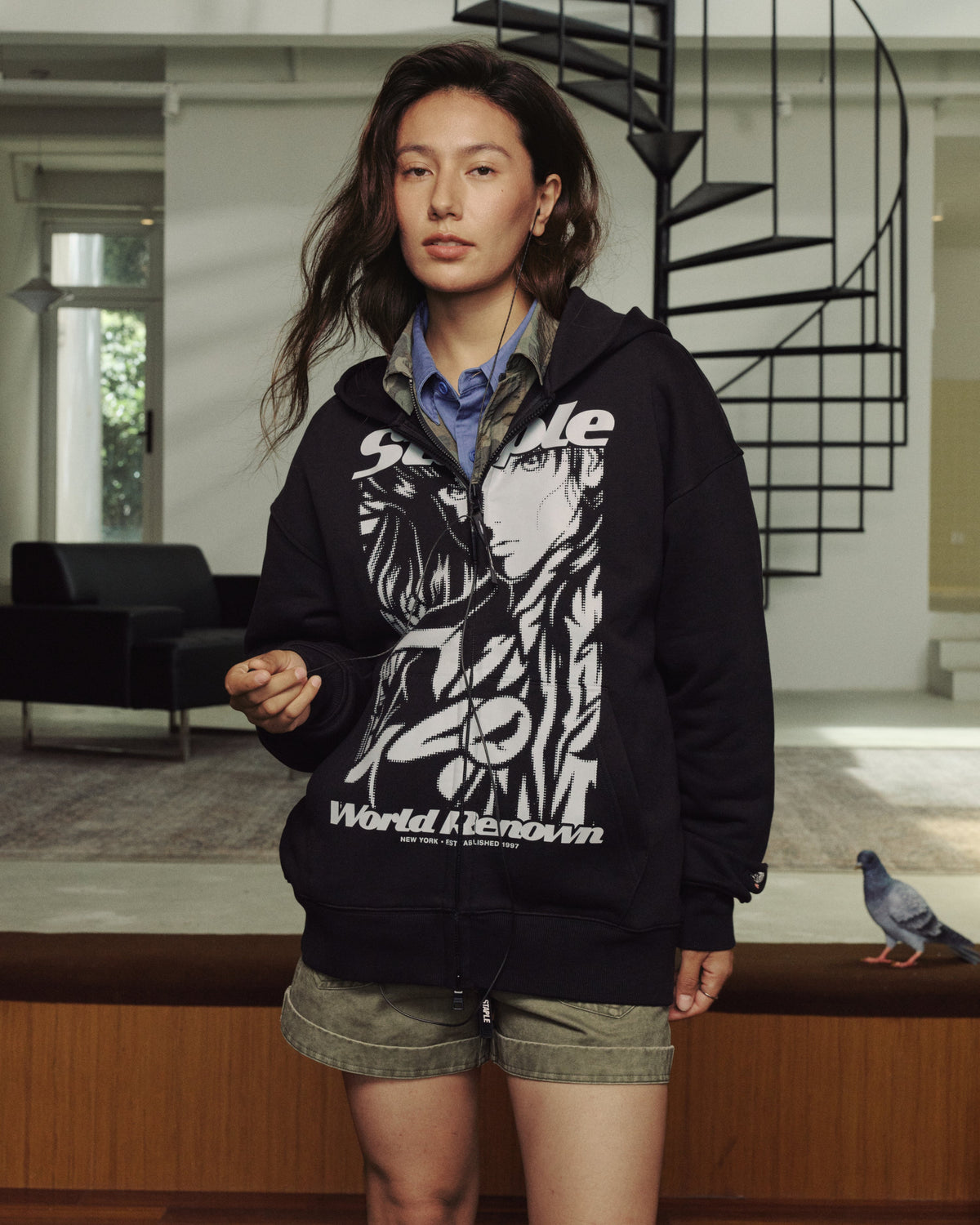 Noir Zip Up Hoodie - Full Zip Hoodie | Staple Pigeon