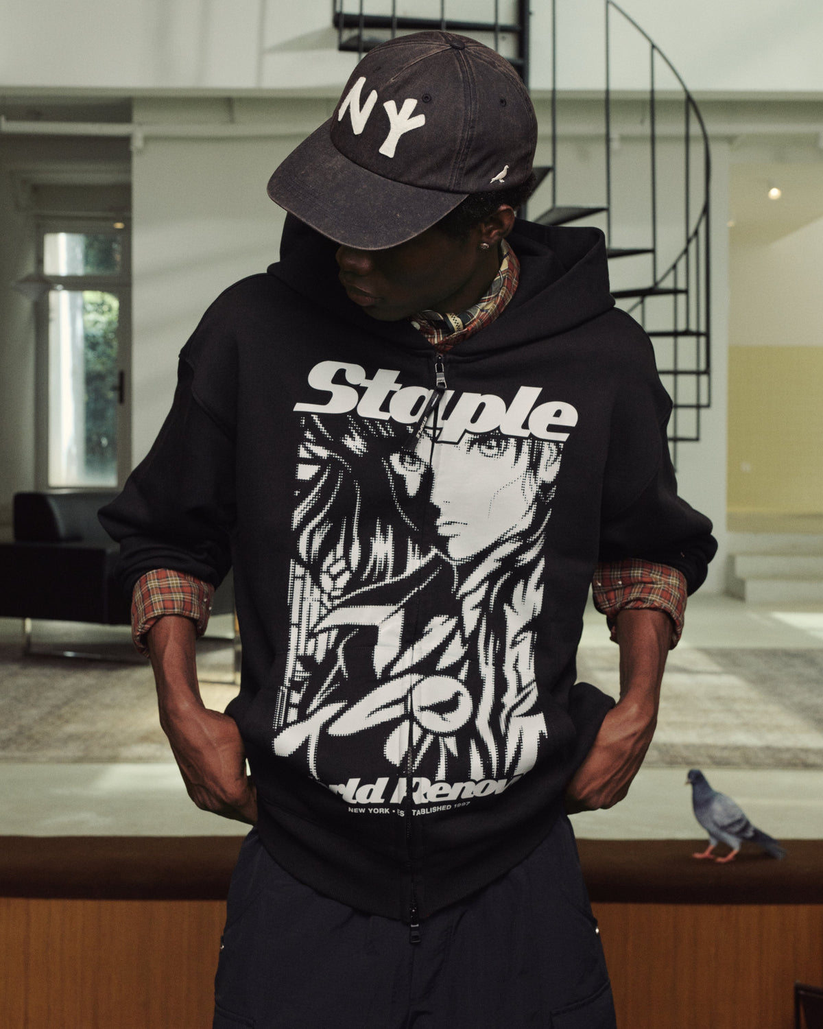 Noir Zip Up Hoodie - Full Zip Hoodie | Staple Pigeon