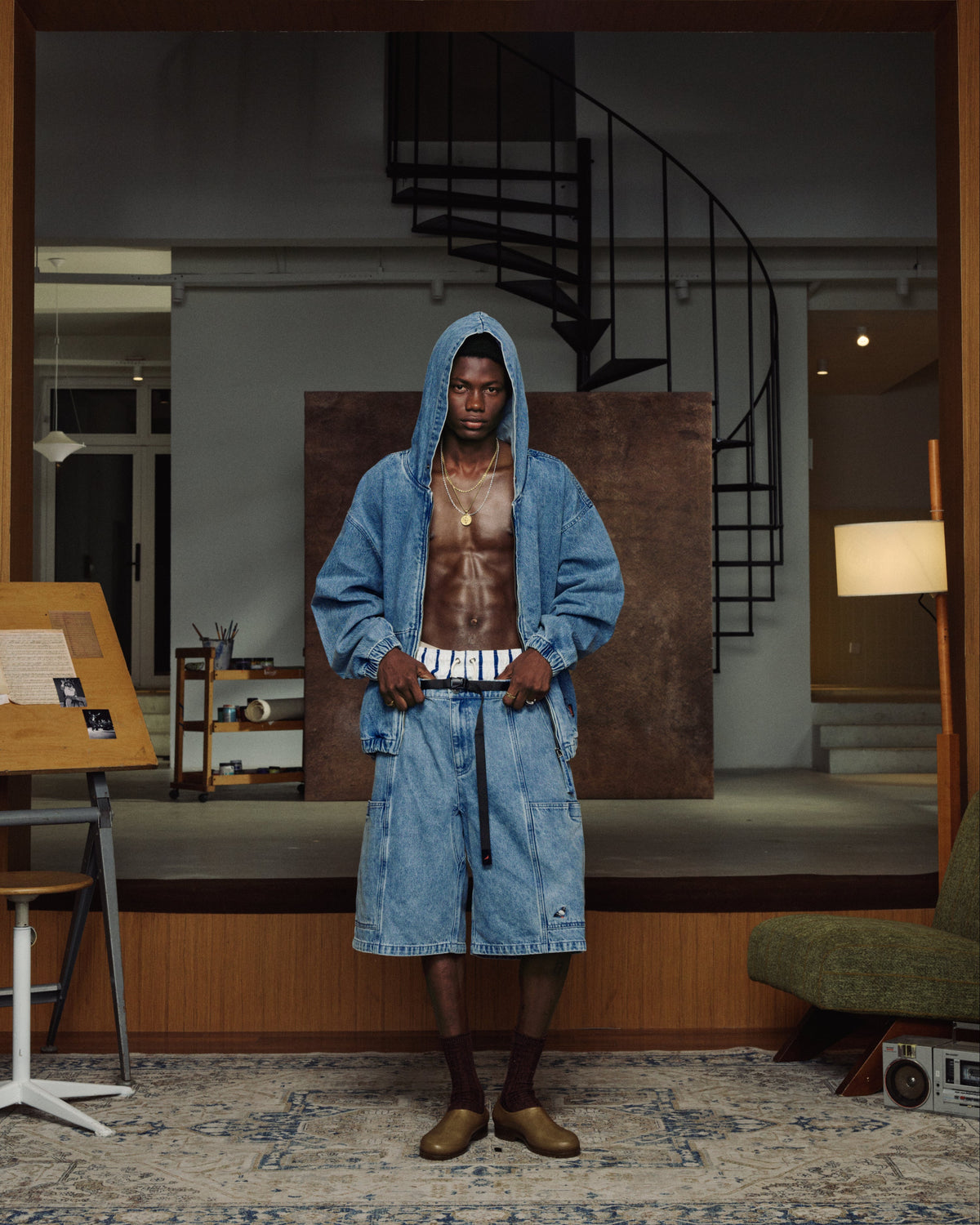 Denim Pigeon Short - Woven Short | Staple Pigeon