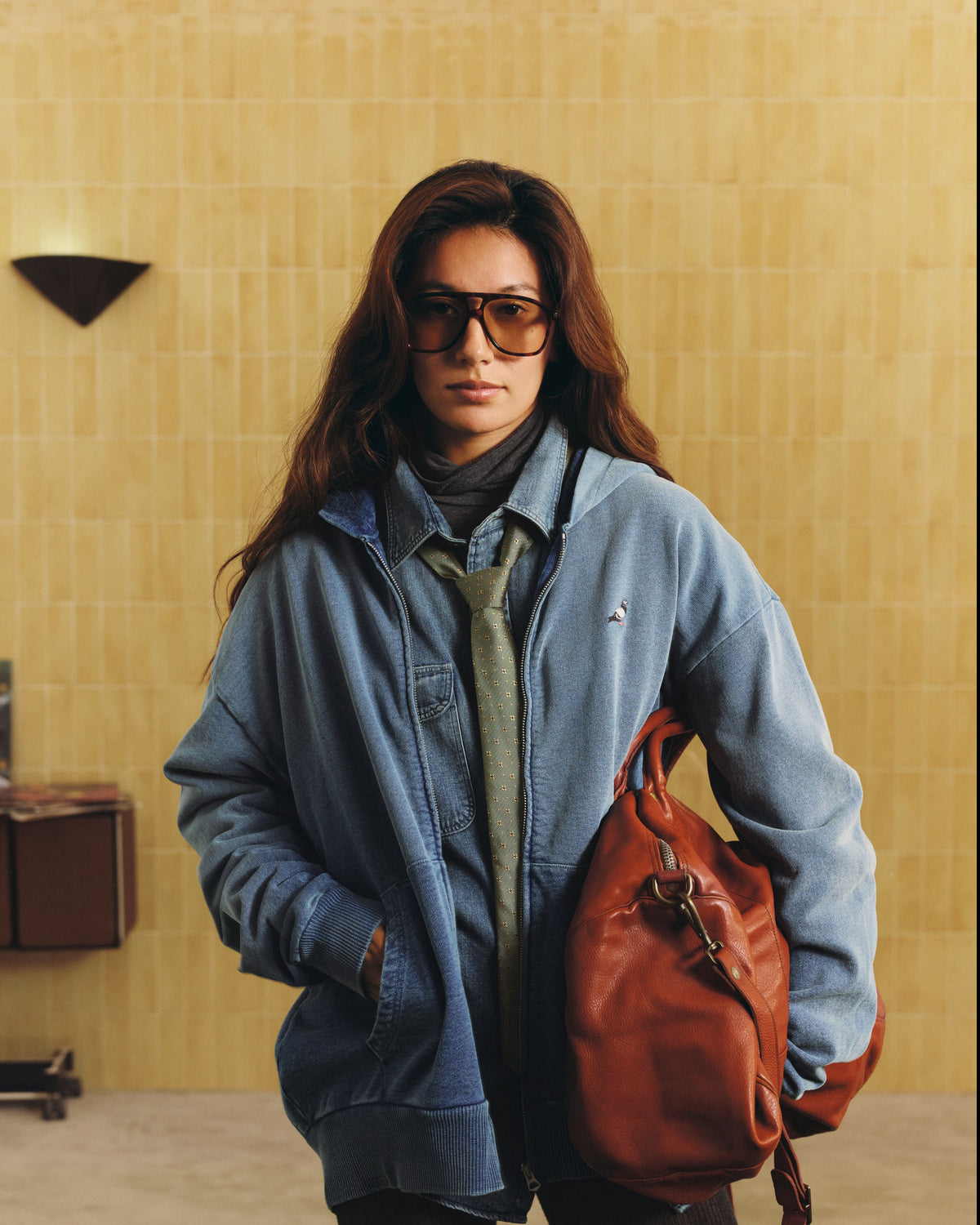 Denim Pigeon Zip Hoodie - Jacket | Staple Pigeon
