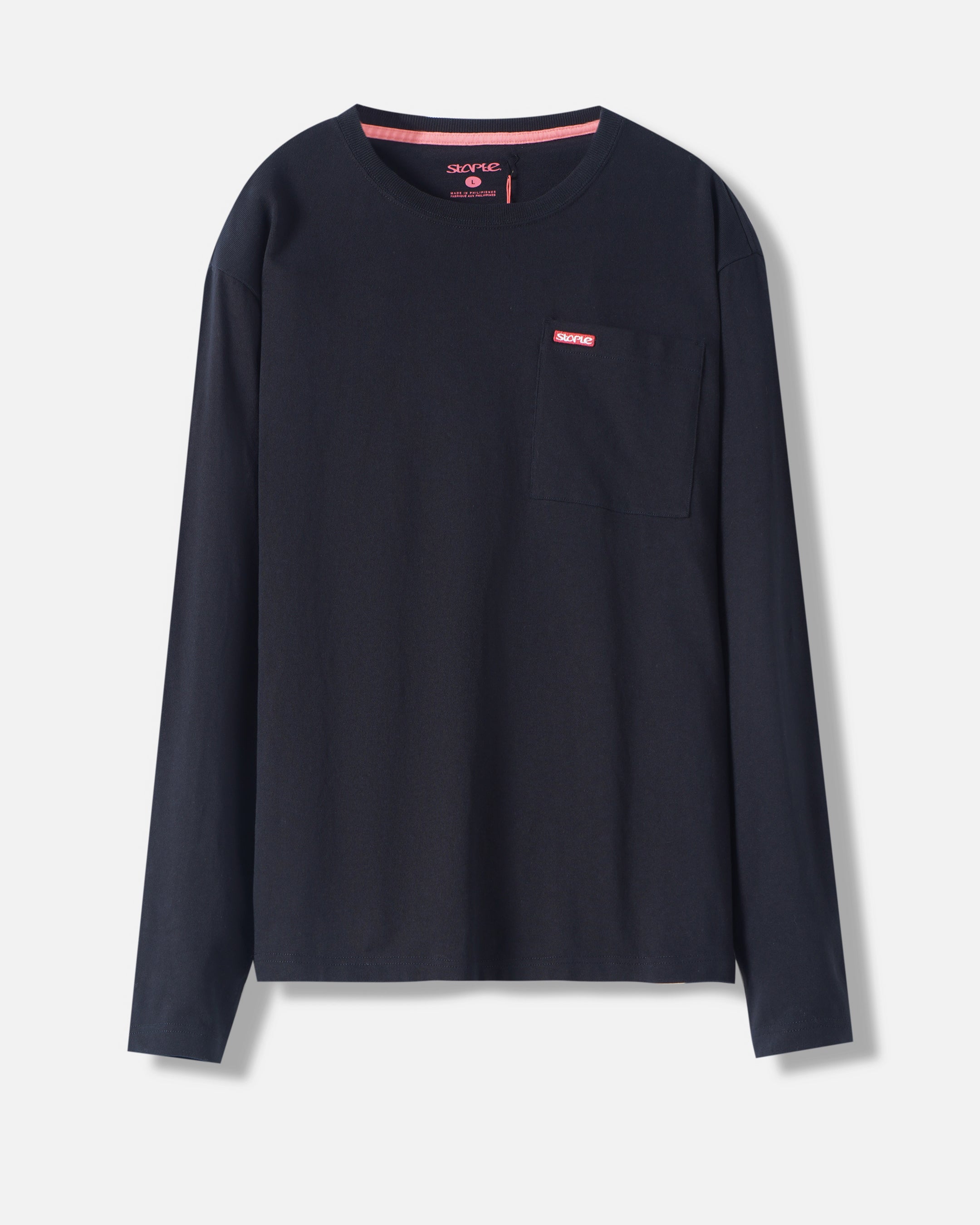 L/S Bar Logo Pkt Tee