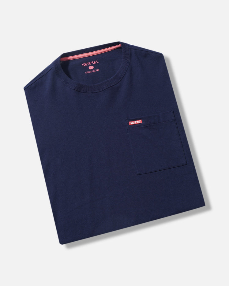 L/S Bar Logo Pkt Tee