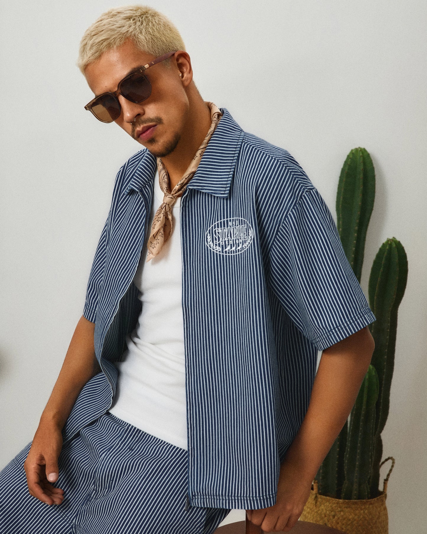 Zip Denim Work Shirt - Woven Shirt | Staple Pigeon