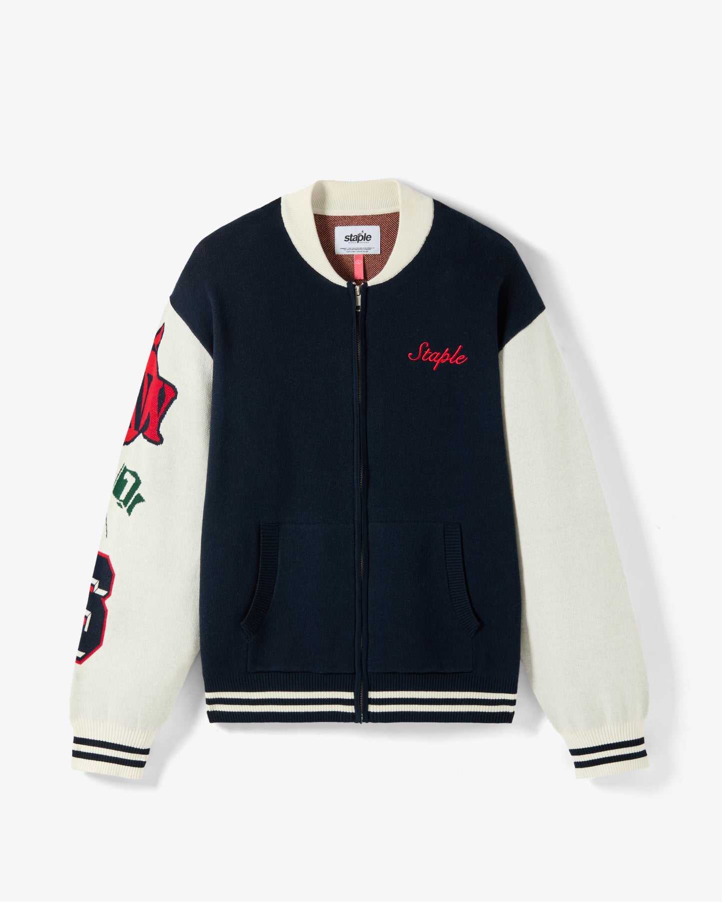 Wreath Zip Knit Sweater