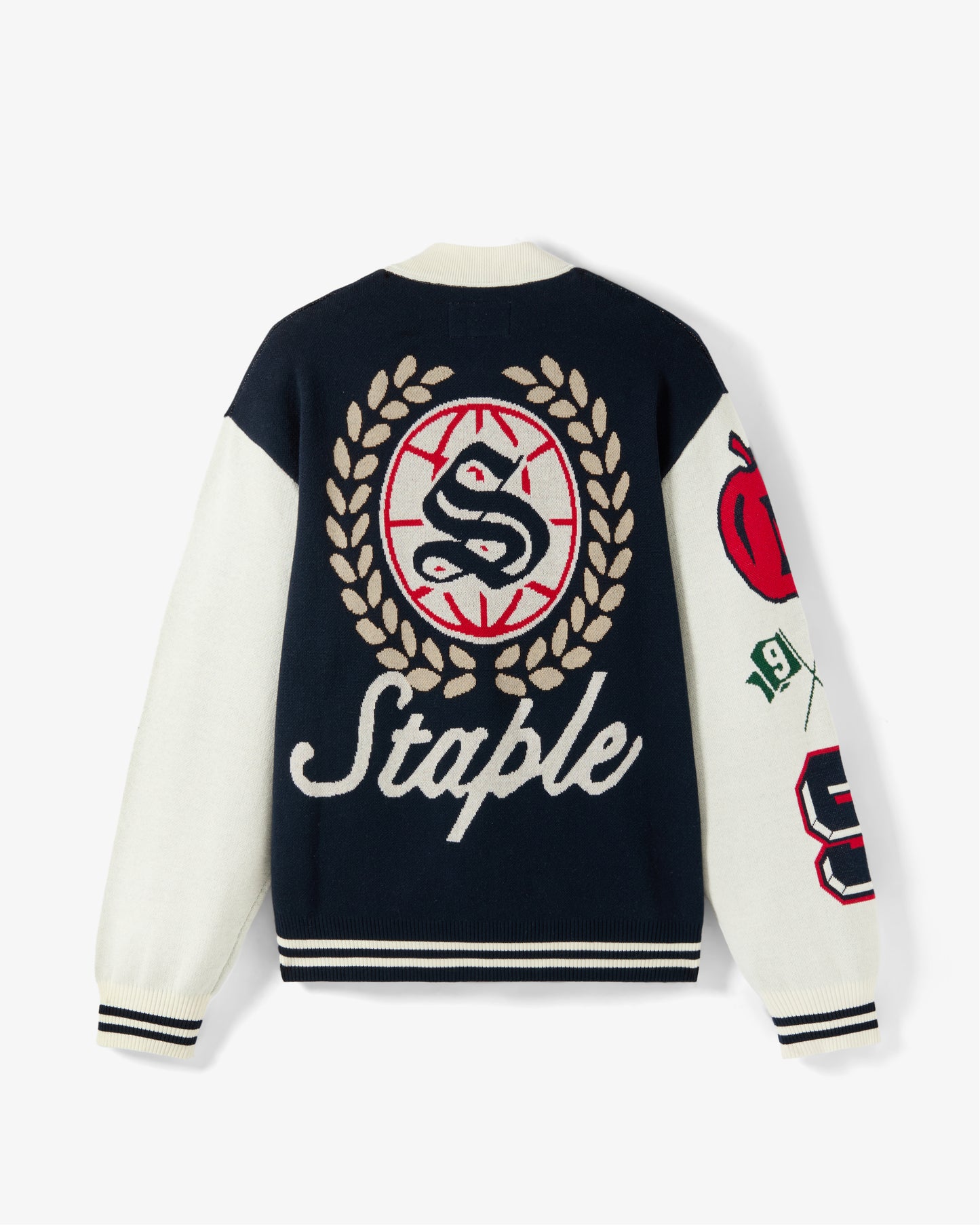 Wreath Zip Knit Sweater