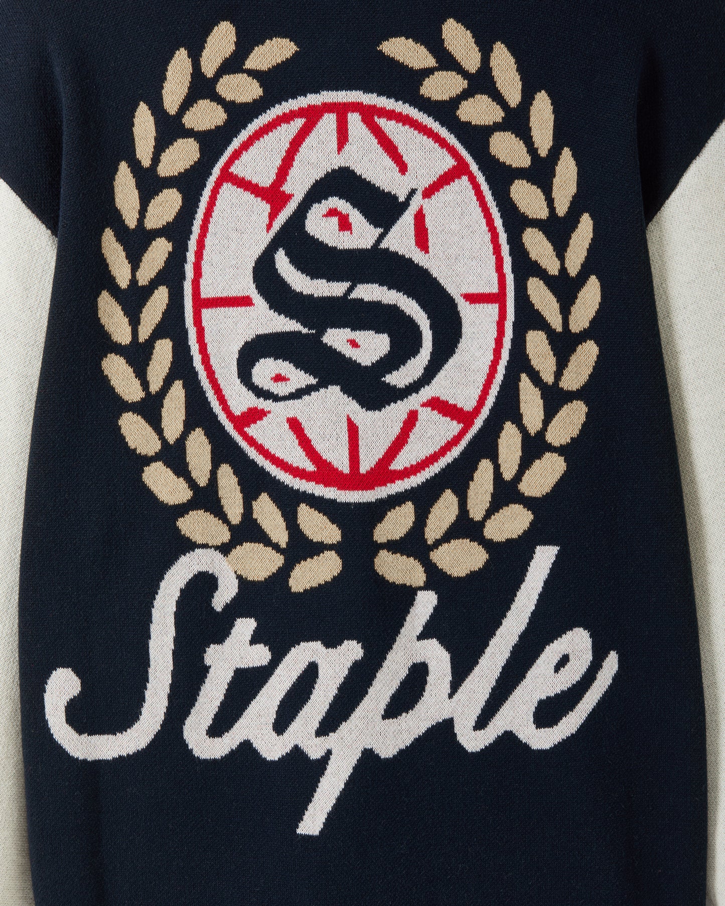 Wreath Zip Knit Sweater